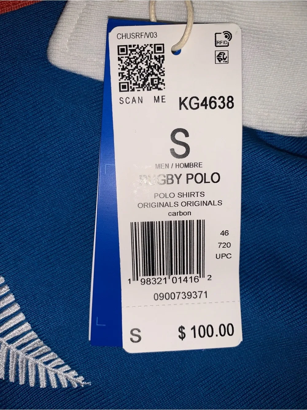 Adidas Originals & All Blacks Heritage Rugby Polo Shirt KG4638 Size: Small